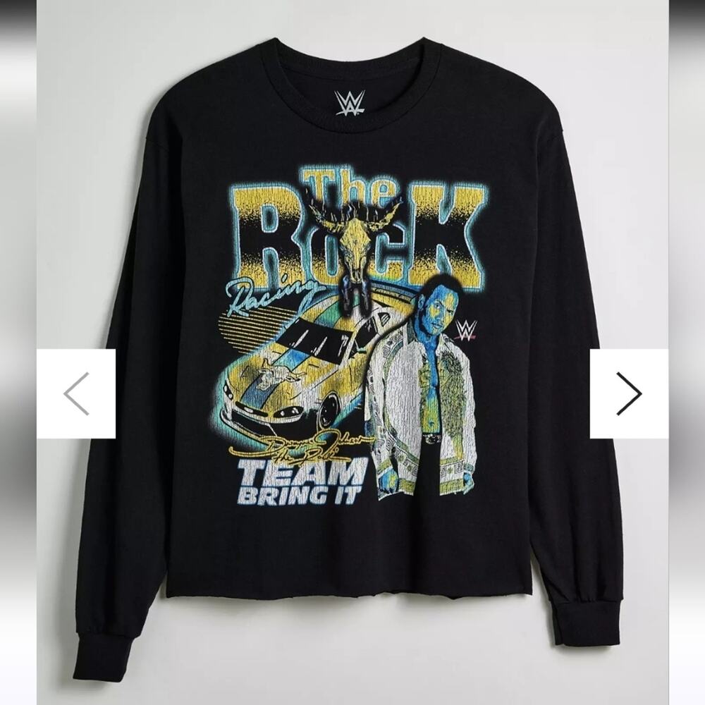 Urban Outfitters WWE The Rock Graphic Cropped Mens Sz Large